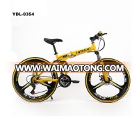 New Products On China Market 26 Inch High-Carbon Steel Mountain Bike Double Disc Brake MTB 21/24/27 Speed Folding Bicycle